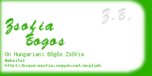 zsofia bogos business card